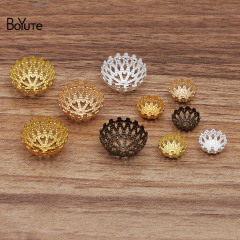 BoYuTe (100 Pieces/Lot) 12MM 20MM Metal Brass Filigree Flower Bead Caps Diy Hand Made Jewelry Findings Components ► Photo 1/4