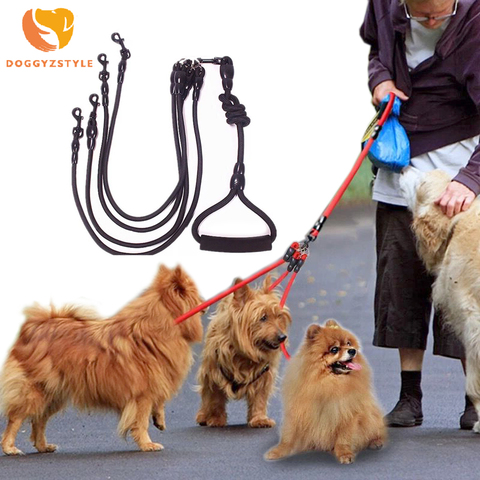 Two Three Four Dog Leash Adjustable Nylon Pet Dogs Training Walking Leash for 2 Dogs / 3 Dogs/4 Dogs Pet Lead ► Photo 1/6