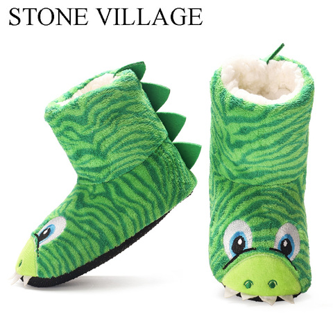 Hot Selling Kids Girls Boys Floor Slippers Cute Animal Soft Warm Plush Lining Non-Slip House Shoes Winter Boot Socks 2-7Year Old ► Photo 1/6