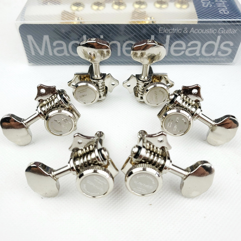 NEW Vintage 1:16 Open Gear Locking Tuning Pegs Gear Butterbean Guitar Machine Heads Tuners Nickel Silver ► Photo 1/5