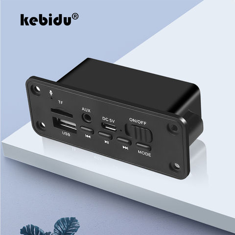 kebidu DC 5V Bluetooth MP3 WMA Decoder Board Audio Module USB TF Radio Wireless FM Receiver MP3 Player 2 x 3W Amplifier For Car ► Photo 1/6