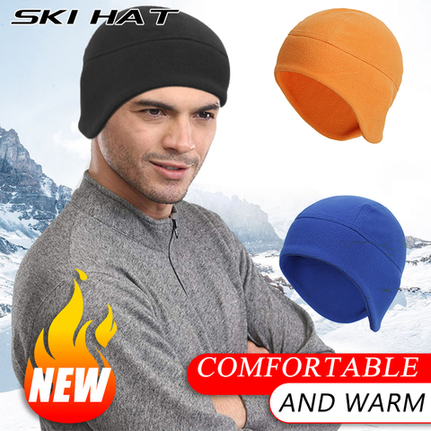 Autumn Winter Unisex Polar Fleece Sports Hat Man Women Windproof Lightweight Warm Ear Beanies Protection Cycling Running Skiing ► Photo 1/6