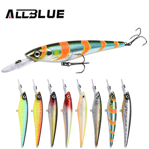 ALLBLUE OSPPEY 110F Trolling Minnow 110MM 16.2G Fishing Lure Floating Wobbler Pike Crank Artificial Bait Depth 1.5-2.5M Tackle ► Photo 1/6