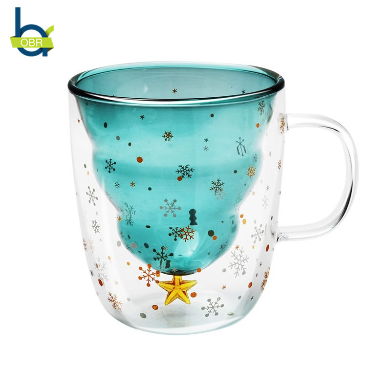 OBR Creative Double Wall Glass Coffee Mug Cute Christmas Tree Glass For  Coffee Tea Cartoon Drinking Glasses Tumbler Wine Glasses - Price history &  Review | AliExpress Seller - OBR Official Store 