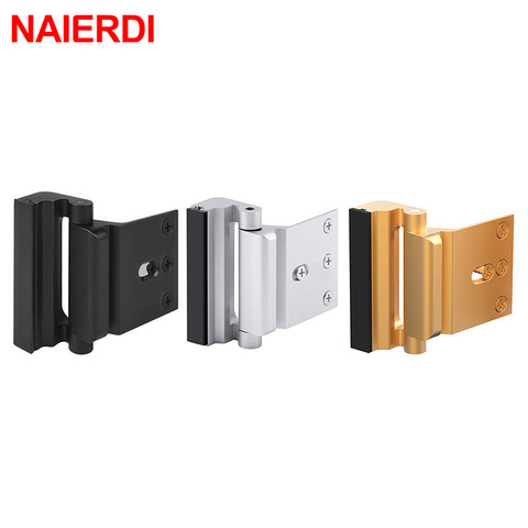 NAIERDI Door Bolts Home Security Door Lock Stops Aluminium Locks 3