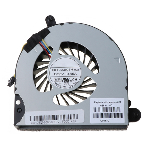 1 Pc CPU Cooling Fan Laptop Cooler 4-wire ORG for HP Elitebook 8560p 8570p 8560 8560B Probook 6560B 6565B 6570B ► Photo 1/6