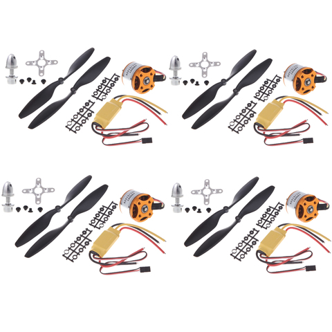 4set/lot Universal RC Quadcopter Part Kit 1045 Propeller(1pair) + HP 30A Brushless ESC + A2212 Outrunner Brushless Motor ► Photo 1/6