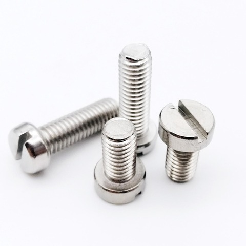 10/50pcs M1.6 M2 M2.5 M3 M4 M5 M6 A2-70 stainless steel 304 DIN84 GB65 Slotted Cap Head Slot Column Round Cheese Head Screw Bolt ► Photo 1/1