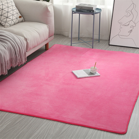 Newest Coral Velvet Carpet Solid Color Water Absorption Sofa Carpet Memory Foam For Bedroom Living Room Children rug Yoga Mats ► Photo 1/6