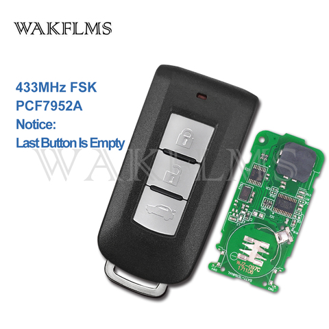 2btn Smart keyless remote key 433mhz for Mitsubishi ASX Lancer Outlander 2010-2015 with PCF7952A HITAG 2 46 CHIP G8D-644M-KEY-E ► Photo 1/3