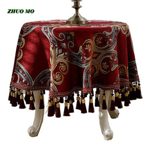 ZHUO MO Luxury European style round tablecloth tafelkleed for Home decoration Restaurant the tablecloth on the table table cover ► Photo 1/6