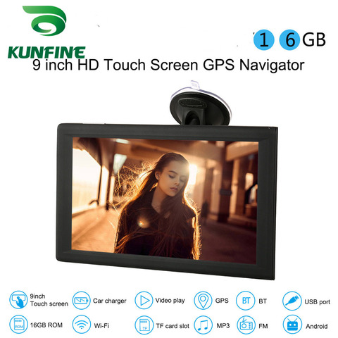 9 inch Touch Screen Android Car GPS Navigation 16GB DDR512M DVR Video Recorder Truck Vehicle Tablet AV-IN Bluetooth ► Photo 1/6