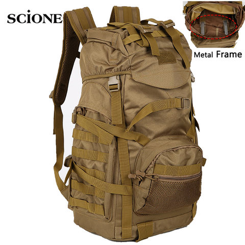 Molle 60L Camping Bags Tactical Military Bag  Large Rucksack Hiking Backpacks Outdoor Army Bags Men Sports Trekking Bag XA281A ► Photo 1/6