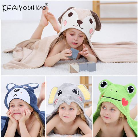 2022 Autumn Baby Boys Girls Hooded Christmas Poncho Kids Bath Towel Cartoon Animal Swimming Bathrobe Cotton Children Beach Towel ► Photo 1/1