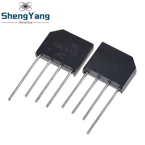 5PCS KBL610 1000V 6A Diode Bridge Rectifier Single Phase Bridge Rectifier KBL-610 New Arrival ► Photo 1/6