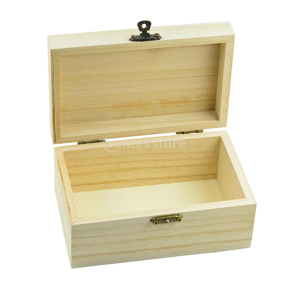Wooden Hinged Lockable Box Jewellery Storage for Case Crfats Sundries  Organizer - AliExpress