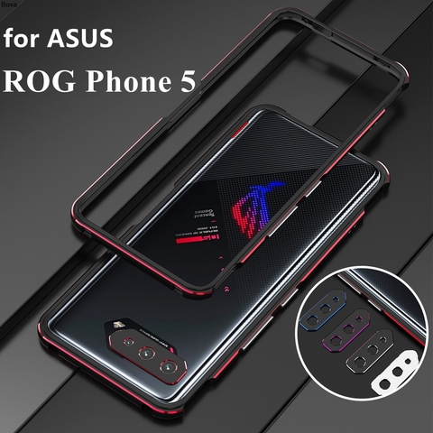 Case for ASUS ROG Phone 5 Pro ROG 5 Ultimate Luxury Deluxe Ultra Thin aluminum Bumper for Asus  +glass film + camera protection ► Photo 1/6