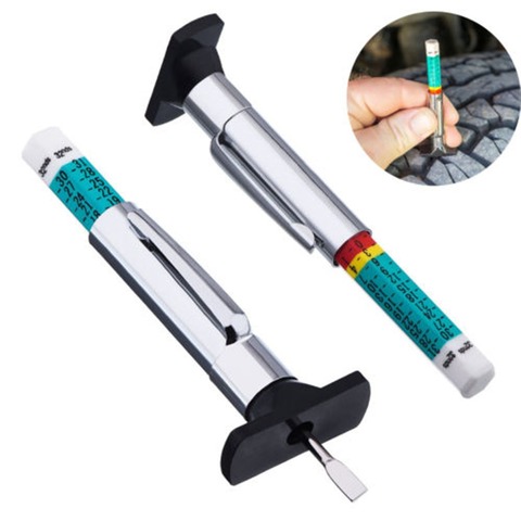 Mini Car Tire Depth Tread Tester Universal Metric Tyre Pattern Thickness Detection Tool Auto Motorcycle Bike Tire Measurement ► Photo 1/6