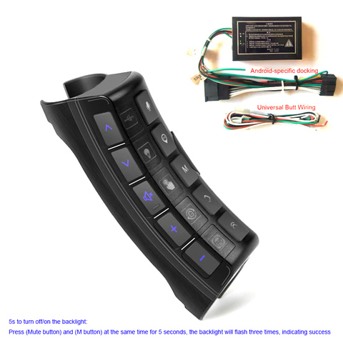 Car Steering Wheel Remote Control for 2 DIN Android Radio Player Backlight Version 11-key ► Photo 1/6