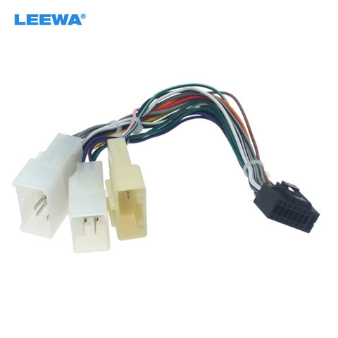 LEEWA  16P Car Head Unit Wire Harness Adapter For Toyota OEM Car Radio Harness With 3-Terminal #CA2771 ► Photo 1/6