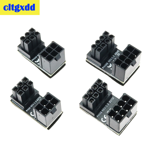 6pin 8pin Male 180 Degree Angled to 6pin 8Pin Female Power Adapter Port Connector plug socket for Desktops Graphics Card ► Photo 1/6
