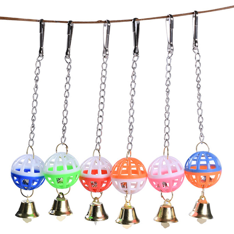 Cute Parrot Toys Pet Bird Parakeet Climb Bite Chew With Hanging Swing Bell Ball Bird Toy Pet Supplies For Parakeet Cockati ► Photo 1/6