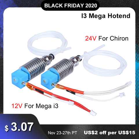 I3 Mega Hotend 12V 24V Bowden Extruder V5 J-head Hotend 3D Printer Parts For Anycubic I3 Mega Mega-S Upgrade Parts vs V6 Hotend ► Photo 1/6