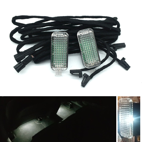 Car interior Rear LED Footwell Light foot Lamp Cable For VW Passat B6 Golf 5 6 MK6  A1 A3 A4 A6 A8 Q3 Q5 Q7 SEAT Toledo ALHAMBRA ► Photo 1/6