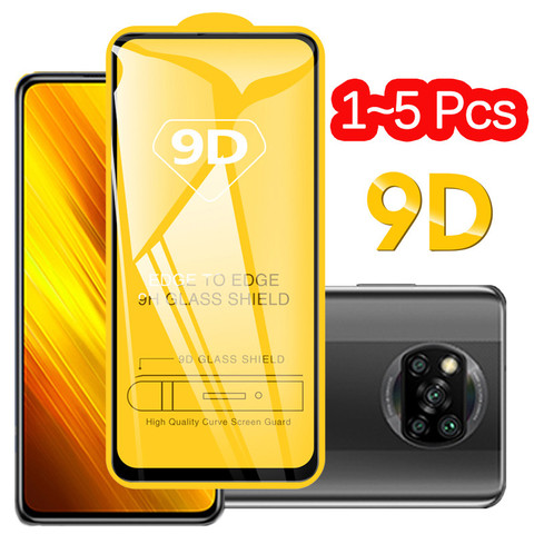 1-5 Pcs Protective Glass for Poco-X3 NFC Screen Protector Pocophone X 3 Mi Poco F1/F2 Pro Tempered Glass Xiaomi Poco X3 Glass ► Photo 1/6