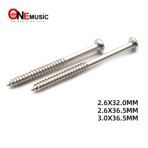 10pcs Electric Guitar Bass Pickup Height Adjusting Screws 2.6/3.0MM x 32/36.5MM Silver ► Photo 1/5