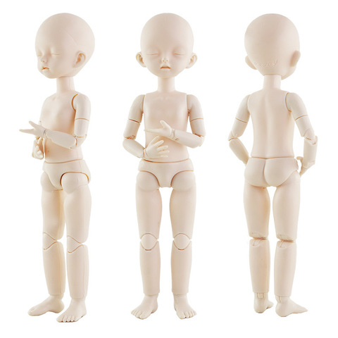 New 28cm 22 Movable Jointed OB Dolls Toys Cute Bareheaded Baby Naked Nude Body DIY Make Up Bald Head Doll Toy For Girls Gifts ► Photo 1/6