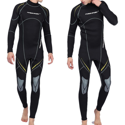 Premium Neoprene Wetsuit 3mm Men Scuba Diving Thermal Winter Warm Wetsuits Full Suit Swimming Surfing Kayaking Equipment Black ► Photo 1/6