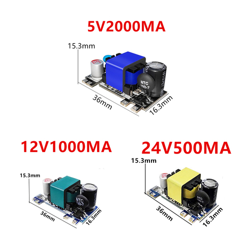 AC-DC 5V 2000mA 12V 1000mA 24V 500mA 10W Precision Buck Converter AC 220V to 5V-24V DC step down Transformer power supply module ► Photo 1/4