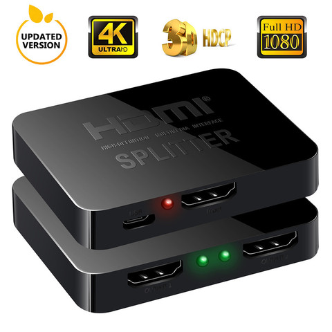 2022 New HDMI Splitter converter 1 Input 2 Output HDMI Splitter Switcher Box Hub Support 4K*2K 3D 2160p1080p for XBOX360 PS3/4/5 ► Photo 1/6