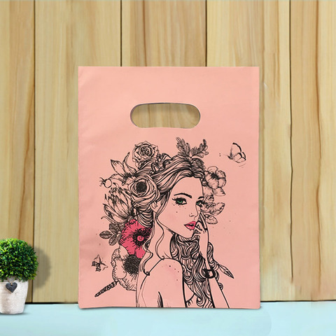 Wholesale Poly Bag for Gift with Handle Plastic Bag Shopping Business Packaging Shipping Bag 100 Pack ► Photo 1/6