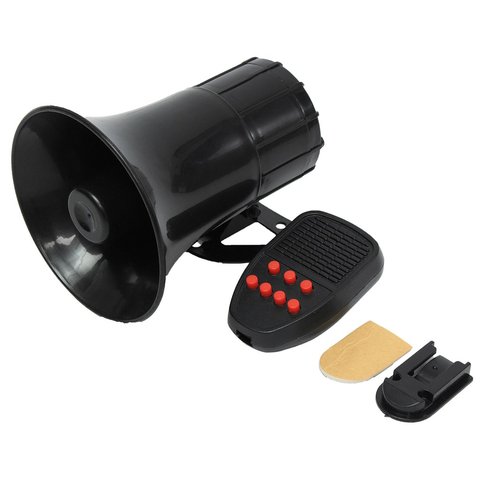 12V 7 Sounds Car Loud Speaker Electronic Warning Siren Motorcycle Security Warning Megaphone Police Fire Horn Alarm ► Photo 1/6