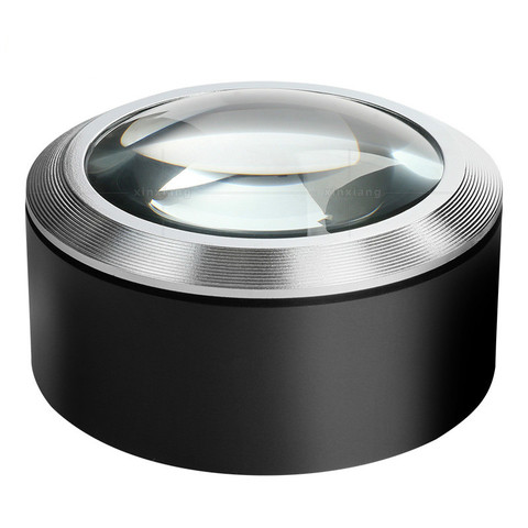 New Style 5x Cylinder 3 LED Lights K9 Optical Glass Lens Reading Magnifying Glass Desktop Crafts Paperweight Mirror ► Photo 1/6