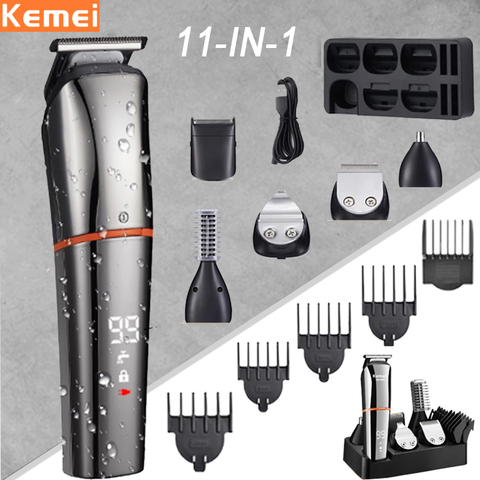 Electric Hair Clipper professional Hair trimmer Multifunction Beard trimmer for men wireless nose hair trimmer shaver hair cut 4 ► Photo 1/6