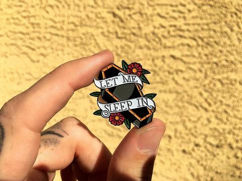 Let Me Sleep In Enamel Pin Lapel Pins Badge Brooch ► Photo 1/2