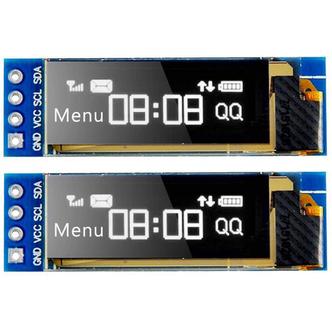 I2C OLED LCD Display Module 0.91 Inch I2C SSD1306 OLED Display Module White/Blue I2C OLED Screen Driver DC 3.3V~5V for Arduino ► Photo 1/6
