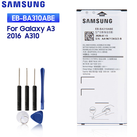 SAMSUNG Original Replacement Battery EB-BA310ABE For Samsung GALAXY A3 2016 Edition A5310A A310 EB-BA310ABA Battery NFC 2300mAh ► Photo 1/6