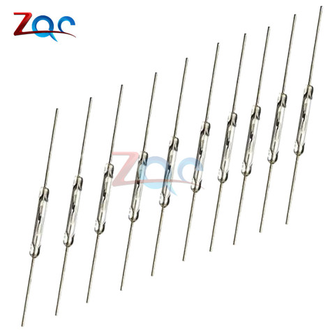 10pcs N/O Reed switch Magnetic Switch 2x14mm Normally Open Reed Pipe Magnetic Induction Switch for Arduino ► Photo 1/1