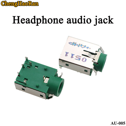 ChengHaoRan 2pcs/lot New 3.5 notebook audio interface Headphone jack Microphone interface Green 6-pin Gold-plated feet ► Photo 1/1