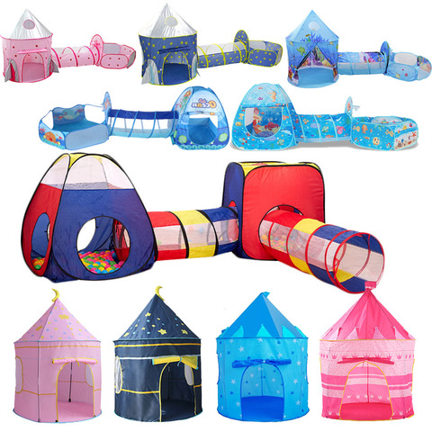 Portable 3 In1 Baby Tent Kid Crawling Tunnel Play Tent House Ball Pit Pool Tent for Children Toy Ball Pool Ocean Ball Holder Set ► Photo 1/6