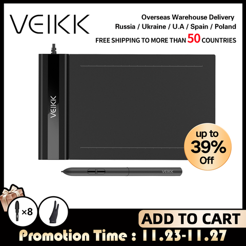 VEIKK S640 Graphics Drawing Tablet 6X4 Inch with free Pen Digital Tablet Online Teaching & Learning for beginner kids ► Photo 1/6
