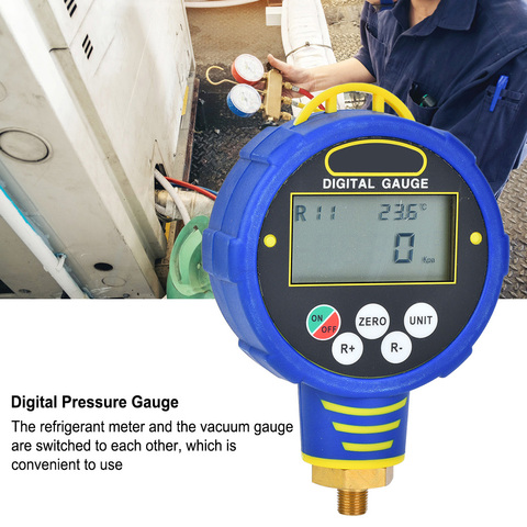 1/8in NPT Low/High Digital Manifold Gauge Refrigeration Pressure Tester WK-688H/ R32 100Bar/10Mpa Vacuum Meter Pressure Gauge ► Photo 1/6