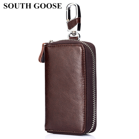 High Quality Split Leather KeyChain Unisex Key Bag Car Key Holder Multifunction Organizer Wallet Colorful Housekeeper Keys Pouch ► Photo 1/6