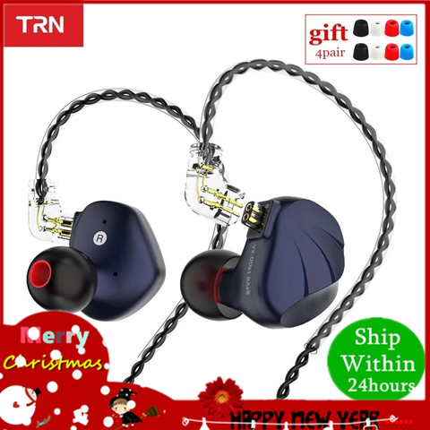 TRN VX 6BA+1DD Hybrid In Ear Earphones Metal Headset HIFI Monitor Earbuds Noise Cancelling Earphones TRN BA8 ZSX ZAX CA16 BT20S ► Photo 1/6