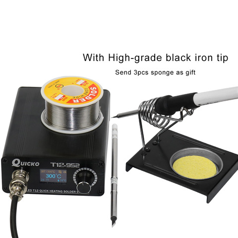 Quicko T12 STC  OLED soldering station electronic welding iron 2022 New version Digital Soldering Iron T12-952 with T12 handle ► Photo 1/6