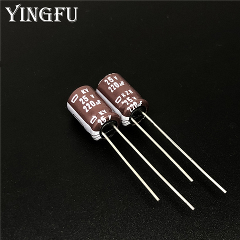 10pcs 220uF 25V NIPPON NCC KY KZE Series 8x12mm Low Impedance 25V220uF Aluminum Electrolytic Capacitor ► Photo 1/2